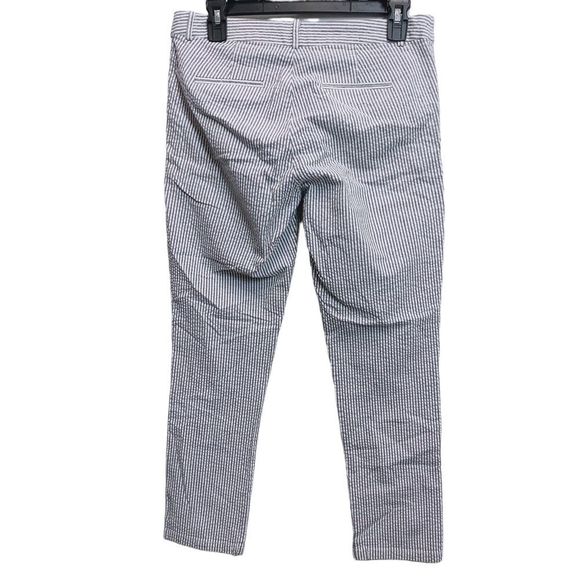 Kut from the Kloth Cropped Seersucker Textured Pant Women Sz 6 Stripe Capri - Picture 5 of 6